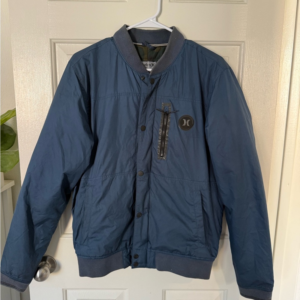 Hurley Men's Blue Puff Jacket. Size M.